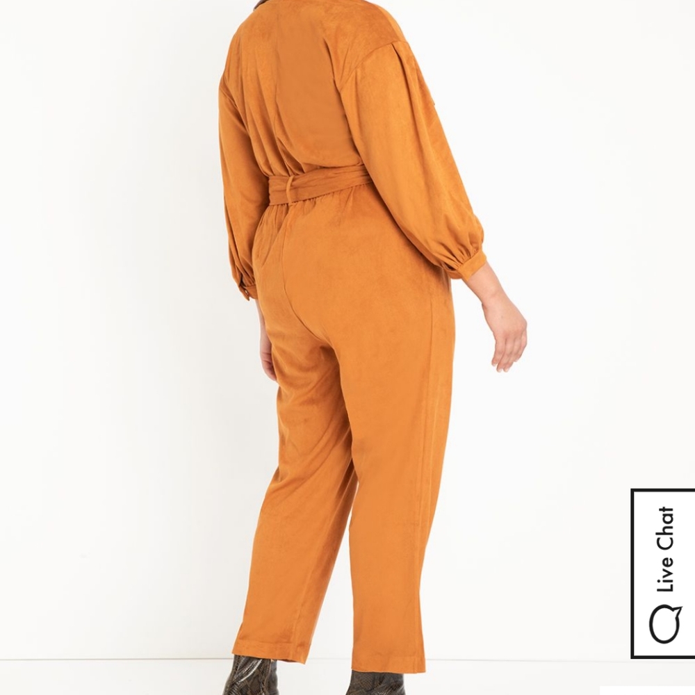 Eloquii Suede Jumpsuit - Picture 3 of 13